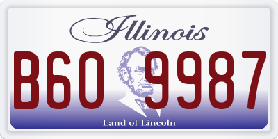 IL license plate B609987