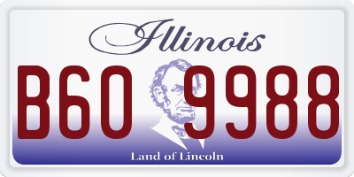 IL license plate B609988