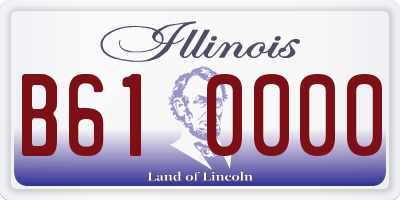 IL license plate B610000