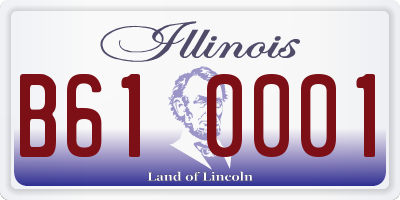 IL license plate B610001