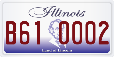 IL license plate B610002