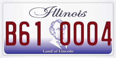 IL license plate B610004