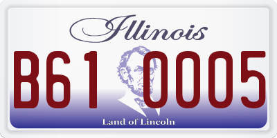 IL license plate B610005
