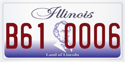 IL license plate B610006