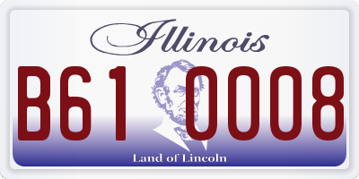 IL license plate B610008