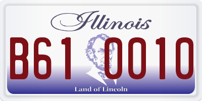 IL license plate B610010