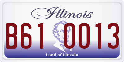 IL license plate B610013
