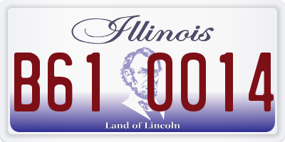 IL license plate B610014