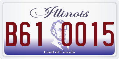 IL license plate B610015