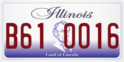 IL license plate B610016