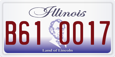 IL license plate B610017