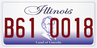 IL license plate B610018