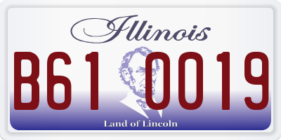 IL license plate B610019