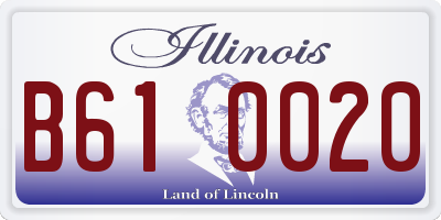 IL license plate B610020