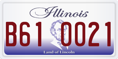 IL license plate B610021
