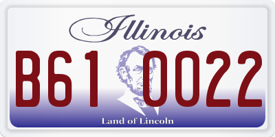 IL license plate B610022