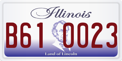 IL license plate B610023