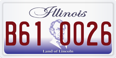 IL license plate B610026