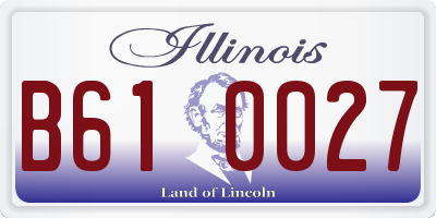 IL license plate B610027