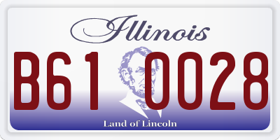 IL license plate B610028
