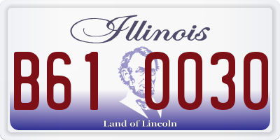 IL license plate B610030