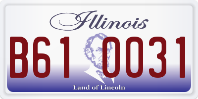 IL license plate B610031