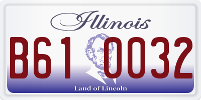 IL license plate B610032