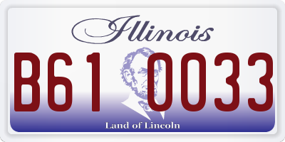 IL license plate B610033