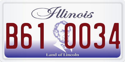 IL license plate B610034