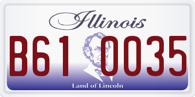 IL license plate B610035