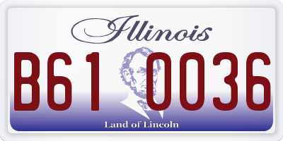 IL license plate B610036