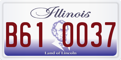 IL license plate B610037