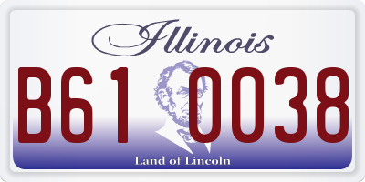 IL license plate B610038