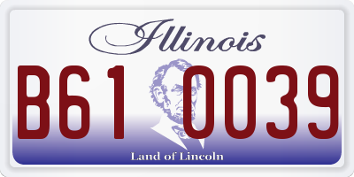 IL license plate B610039
