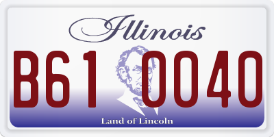 IL license plate B610040