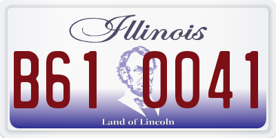 IL license plate B610041