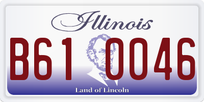 IL license plate B610046