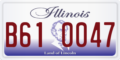 IL license plate B610047