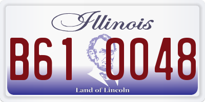 IL license plate B610048