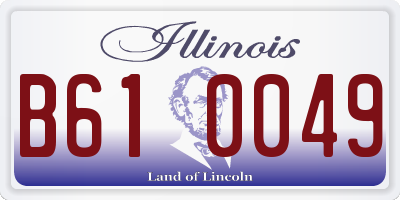 IL license plate B610049