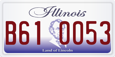 IL license plate B610053