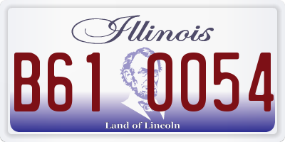 IL license plate B610054