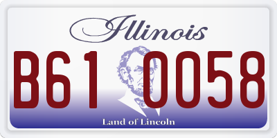 IL license plate B610058