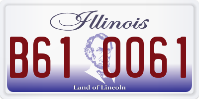 IL license plate B610061