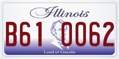 IL license plate B610062