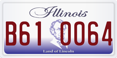 IL license plate B610064