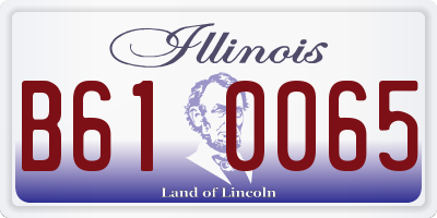 IL license plate B610065