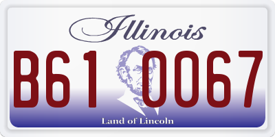 IL license plate B610067