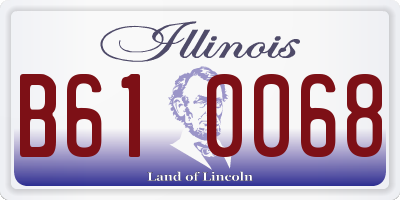 IL license plate B610068