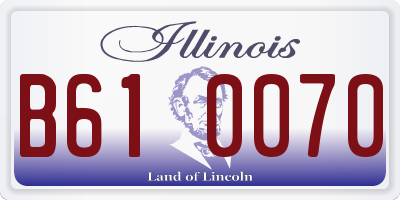 IL license plate B610070